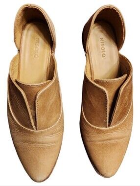 NISOLO Emma d'Orsay Oxford 2.0 - Almond Leather - Women's Size 7.5